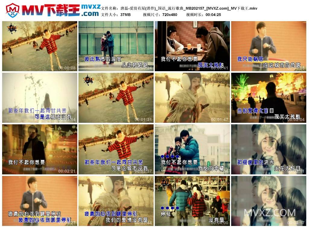 唐磊-爱没有屋(消伴)_国语_流行歌曲_MB202157
